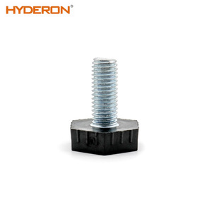 Patas Ajustables Hyderon Negras con Vástago Roscado Hexagonal de Plástico, Accesorios de Nivelación para Muebles - Product Image 3