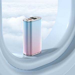 Batterie externe multifonction portable dégradé bleu rose 10000 mAh, design mini capsule, chargeur de téléphone portable, vente en gros - Product Image 2