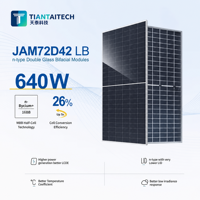 Panneaux solaires TiantaiTeach JAM72D42 615-640LB Double vitrage Type N 620W 630W