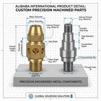 Connecteur de frein Puruigen AN4 AN3 à filetage mâle 3/8-24 M10 femelle, usinage CNC, acier inoxydable, modification automobile, brochage, électroérosion à fil