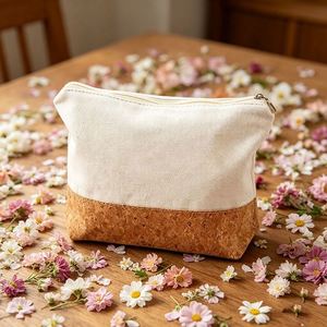 Estuche de Lápices de Corcho y Lona Personalizado, Bolsa de Papelería Ecológica de Algodón con Aspecto de Papel Kraft para Regalo Estudiantil, Venta al Por Mayor - Product Image 1