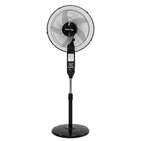 Ventilateur sur pied solaire silencieux personnalisé de 16 pouces, rechargeable, avec commande solaire, autonomie de 12 heures, IP20, alimenté par énergie solaire avec panneau solaire