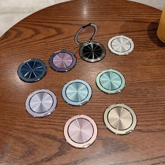 Ultra Slim Electroplated Finger Ring Magnetic Phone Holder Circle Kickstand Magnetic Alloy Kickstand Holder for All Phones