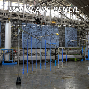 Ensemble d'instruments chirurgicaux en acier inoxydable, pointes d'électrodes, fonctionnement manuel, outils médicaux de classe I, poignée bleue, formes variées - Product Image 2