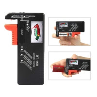 Probador de Baterías AAA, Comprobador Universal de Baterías para Pilas AA, C, D, 9V, 1.5V y de Botón, Medidor Eléctrico Pequeño
