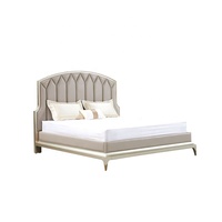 Lit double Caracole élégant, style français vintage moderne, en chêne massif, fait main, pour chambre à coucher (tailles King et Queen)