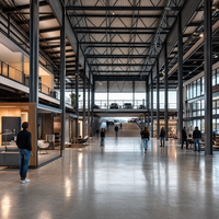 Salle d'exposition moderne en structure acier préfabriquée – Bâtiment métallique de luxe durable, conception personnalisée