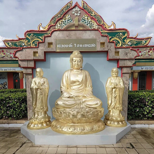 Best-Selling Religious Temple Decor Life-Size Cast Aluminum Seated Golden Buddha <strong>Figurine</strong> for Feng Shui - Product Image 3