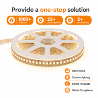 Bande lumineuse LED 12V 2835 180LEDs/m 10mm 3000K Blanc chaud IP20 Télécommande Dimmable pour éclairage intérieur d'armoires