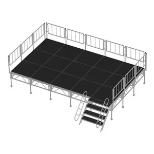 Speaker Stage <b>Adjustable</b> Aluminum Portable 4*4 /4*8 Feet Stage Portable Modular Stage for Wedding and Performance - Product Image 5
