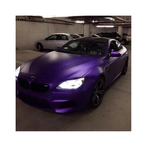 غير لامع كروم معدني أرجواني متعدد الألوان سيارة التفاف أسود غير لامع PVC سيارة فيلم تصنيع - Product Image 1