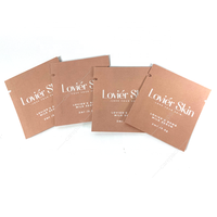 Sachet de cosmétiques en papier Kraft, pochette à impression numérique, sachets d'emballage de qualité alimentaire, 100% biodégradables, avec fermeture éclair naturelle, pour café, thé, Snack