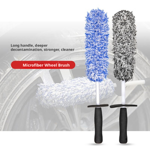 Cepillo portátil de felpa para limpieza de llantas y ruedas de coche, herramienta de lavado y cuidado detallado para eliminación de polvo en el hogar. - Product Image 3