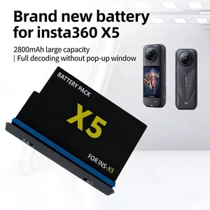 Batterie pour caméra d'action Insta360 X5, 2800 mAh, batterie au lithium rechargeable avec double puce de protection IC, en stock, XYN OEM - Product Image 3