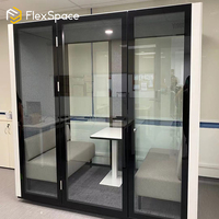 Flexspace Nouveau mobilier de bureau Cabine téléphonique Cabine de réunion Isolation acoustique Cabine insonorisée pour la maison avec sièges