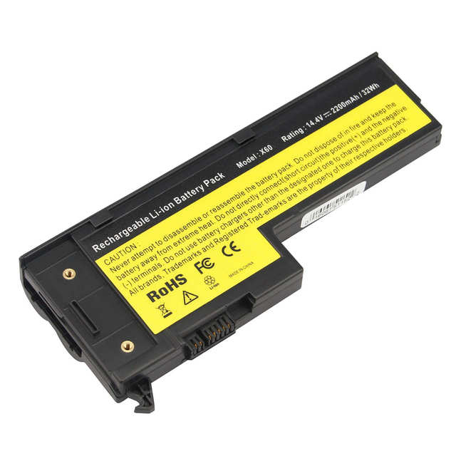 14.4V 32WH Laptop Notebook Battery for Lenovo IBM ThinkPad X60 X61s X61 X60s 92P1168 40Y7001 42T5247