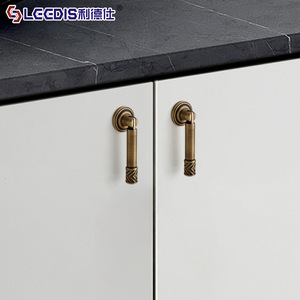 LCCDIS French Style Furniture Handle Brass Bar Drawer Wardrobe Door Knob Durable Solid Wood Cabinet Pulls - Product Image 2