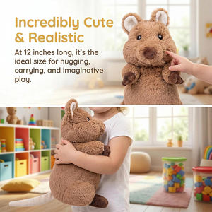 Peluche Quokka Realistico di Alta Qualità 12 Pollici, Giocattolo a Forma di Canguro con Coda Corta, Regalo di Compleanno per Bambini e <span class=keywords><strong>Amici</strong></span> - Product Image 4