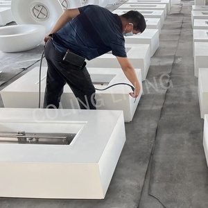 Ngoài trời Glass <span class=keywords><strong>Fire</strong></span> <span class=keywords><strong>Pit</strong></span> Vòng được xây dựng trong Propane khí xi măng lửa <span class=keywords><strong>Pit</strong></span> bảng cho vườn Patio biệt thự - Product Image 5