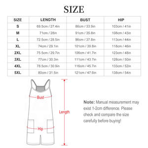 Tuta con Bretelle Personalizzabile Esclusiva, Vestibilità Ampia, con Doppie Tasche, Stampa su Richiesta Puakenikeni Lei, Tuta Intera da <span class=keywords><strong>Donna</strong></span> - Product Image 6