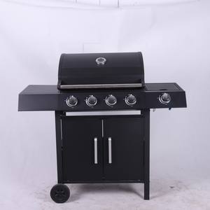 <span class=keywords><strong>Barbecue</strong></span> combiné à gaz sans fumée à 5 brûleurs sur chariot <span class=keywords><strong>hybride</strong></span> de grande taille pour l'extérieur, en vente en gros - Product Image 1