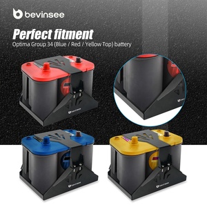 Soporte de Bandeja para Batería BEVINSEE para Batería <span class=keywords><strong>Optima</strong></span> Azul Rojo Amarillo Superior 34 34/78 - Product Image 6