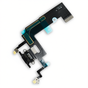 Cable flexible con conector de carga Lightning y micrófono para iPhone Xr negro - Product Image 2