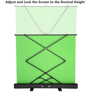 HEYU 1,68*2m Tragbarer Video-Studio-Hintergrund Zusammenklappbares Greenscreen-Panel Bodenaufsteigender Chroma-Key-Hintergrund - Product Image 6
