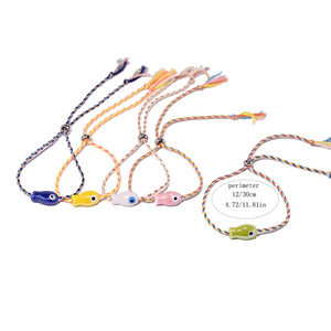 Pulsera de Pescado Hecha a Mano, <span class=keywords><strong>Tobillera</strong></span> <span class=keywords><strong>Tejida</strong></span> Colorida, Estilo Hawaiano, Veraniego, Playero, Ajustable para Mujeres y Hombres - Product Image 3