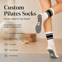 Chaussettes de yoga antidérapantes personnalisées pour femmes, confortables, de haute qualité, pour le fitness, le Pilates, chaussettes de studio de yoga personnalisées