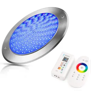 Wifi Wireless Music controle RGB 4 fios Piscina Spa LED Wall Mounted Natação Aço Inoxidável Piscina Luzes