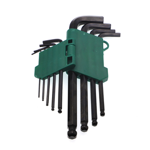 Jeu <span class=keywords><strong>de</strong></span> <span class=keywords><strong>9</strong></span> clés <span class=keywords><strong>Allen</strong></span>, à boule noire, en acier au carbone, <span class=keywords><strong>de</strong></span> Type L, pièces - Product Image 1