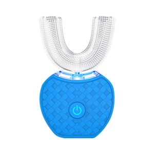 USB Rechargeable Auto U Shape Brush <b>Head</b> Silicone <b>Toothbrush</b> for Kids New Type Children Blue Light for Teeth Whitening - Product Image 1