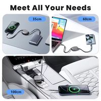 Câble USB-C vers USB-C rétractable HYTO 100W pour tablette, chargeur rapide, câble de données USB-C pour iPhone 17 16 15 Samsung