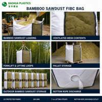 Sac de transport de bois de chauffage, sac en vrac ventilé de 2000 kg (2 tonnes), sac FIBC robuste traité anti-UV, réutilisable, pour approvisionnement en vrac, Saco De Lena