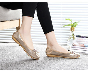 Zapatos Planos de Alta Calidad con Punta Redonda, Suaves y Cómodos para Mujeres Embarazadas, Zapatos de Conducir con Lazo, Zapatos Casuales para Damas - Product Image 2