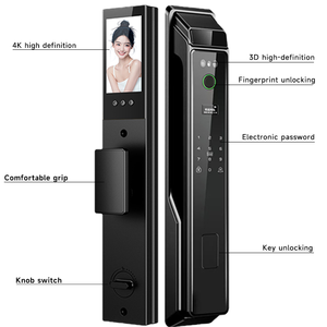 Kunci kata sandi pintar terlihat, kunci sidik jari otomatis sepenuhnya dengan fungsi interkom Video - Product Image 2