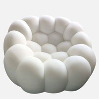 Fauteuil de relaxation individuel design Football Bubble Pumpkin en tissu tricoté avec éponge haute densité pour salon