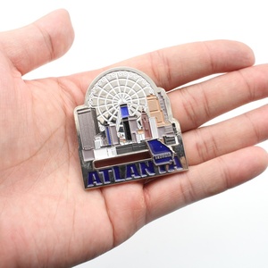 Mỹ Bán Buôn Kim Loại Atlanta Du Lịch Lưu Niệm Quà Tặng Chất Lượng Cao Nam Châm Tủ Lạnh Sticker Khuyến Mại Tủ Lạnh Nam Châm - Product Image 4