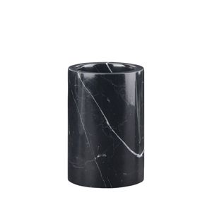 Nouvel ensemble de salle de bain 5 pièces en marbre noir Marquina - Kit distributeur de savon et diffuseur écologique avec accents dorés, durable et facile à nettoyer - Product Image 5