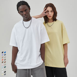 Vente en gros d'usine de chemises en coton bon marché avec logo personnalisé de vêtements pour hommes grande taille pour femmes et hommes - Product Image 2