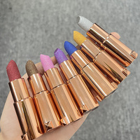 Rouge à lèvres végétalien biologique scintillant pour femme, marque privée, nouveau design, longue tenue, fini mat avec effet brillant pour la beauté