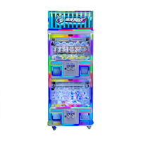 Machine à griffes d'arcade haut de gamme 4 joueurs, grue à poupées multi-stations avec systèmes indépendants pour parcs d'attractions commerciaux