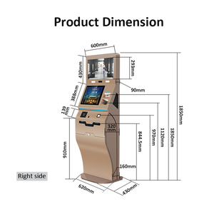 Kiosco de Autoservicio con Pantalla Táctil Capacitiva de 17 y 23.6 Pulgadas, Máquina de Pago, Emisor de Tarjetas, Kiosco Inteligente para Hoteles - Product Image 5