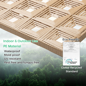 Panel de techo de ratán plástico tejido LTR, lámina de ratán ignífuga para pared, resistente a la intemperie, para proyectos de exterior e interior. - Product Image 4