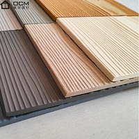 Panneaux muraux ignifuges étanches à l'eau Bardage extérieur Panneau de ciment en fibre de bois Grain de bois Villas Constructions Plafonds Extérieur