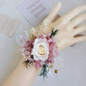 Ramillete de <span class=keywords><strong>Flores</strong></span> Secas y <span class=keywords><strong>Preservadas</strong></span> de Color Rosa para Novia, Dama de Honor, Boda, Regalo de San Valentín, Hecho a Mano, Ecológico - Product Image 6