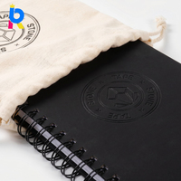 Cuaderno espiral de doble alambre ecológico personalizado de primera calidad para reuniones de negocios, fabricante de estampado en relieve, venta al por mayor