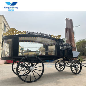 2025 haute qualité funéraire corbillard cercueil cheval chariot cercueil chariot à vendre funérailles cercueil chariot - Product Image 1