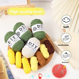 Kit de <span class=keywords><strong>crochet</strong></span> carré DIY transfrontalier fait main avec fils et crochets pour la confection d'un mini sac à bandoulière tournesol, pochette portable idéale, cadeau - Product Image 4